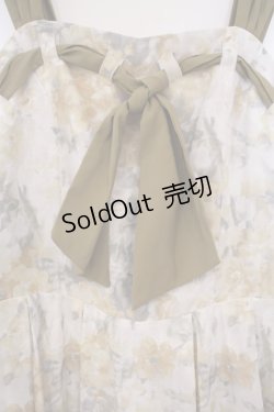 画像2: an another angelus / はしごスカーフ水彩フラワー柄ワンピース F ライトイエロー O-26-01-27-007-CA-OP-OW-OS