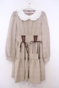 Ank Rouge / ウエストスピンドルワンピース M ベージュ O-26-01-27-061-CA-OP-OW-OS