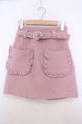 Honey Cinnamon / ハートバックル起毛スカート F ピンク O-26-01-27-062-LO-SK-OW-OS