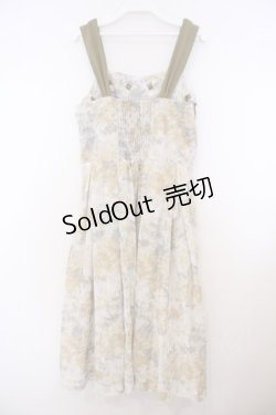 画像3: an another angelus / はしごスカーフ水彩フラワー柄ワンピース F ライトイエロー O-26-01-27-007-CA-OP-OW-OS