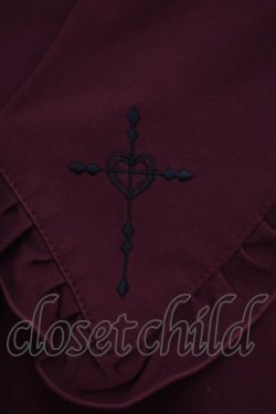 画像2: Amavel / L'Ange Dechu フリルAラインワンピース F ワイン O-26-01-27-066-CA-OP-OW-OS