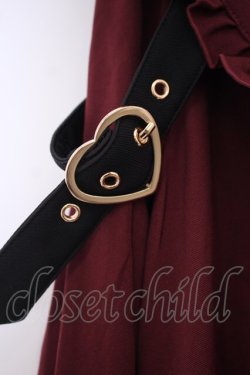 画像3: Amavel / L'Ange Dechu フリルAラインワンピース F ワイン O-26-01-27-066-CA-OP-OW-OS