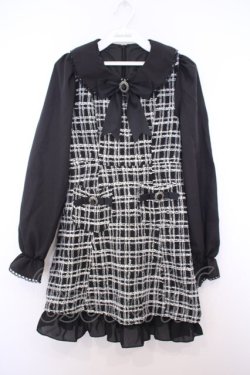 画像1: DearMyLove / ツイードお嬢様ワンピース M クロ O-26-01-27-069-EL-OP-OW-OS