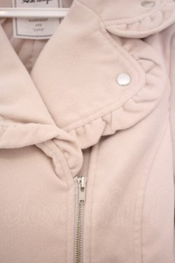 画像2: Ank Rouge / 2020年 Happy Ba フリルライダースジャケット M ベージュ O-26-01-27-070-CA-JA-OW-OS