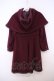 画像3: axes femme / フードケープフェミニンコート M ワイン O-26-01-27-076-AX-CO-OW-OS (3)