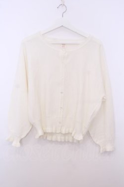 画像1: Secret Honey / フリルニットカーディガン  アイボリー O-26-01-27-077-CA-TO-OW-OS