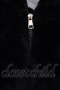 画像2: Rojita / うさみみファーコート F クロ O-26-01-27-078-LO-CO-OW-OS