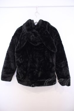 画像3: Rojita / うさみみファーコート F クロ O-26-01-27-078-LO-CO-OW-OS