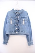 axes femme / レース×フリルデニムジャケット F インディゴ O-26-01-27-082-AX-JA-IG-OS
