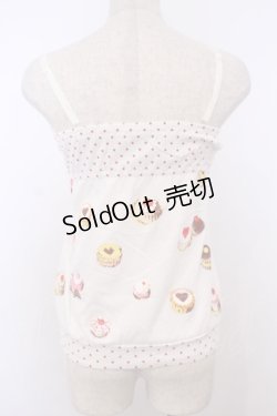画像3: MILK / ケーキ柄キャミソール  シロ O-26-01-27-088-ML-TO-OW-OS