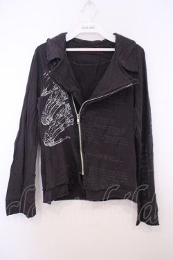 画像1: h.ANARCHY / 英字ptZIPカーディガン  グレー O-26-01-27-089-HN-TO-OW-OS