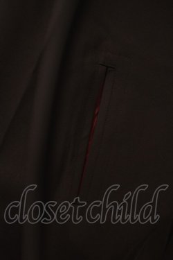 画像3: ATELIER BOZ / フード付きミニマント  ブラック・裏地ボルドー O-26-01-27-090-EL-JA-OW-OS