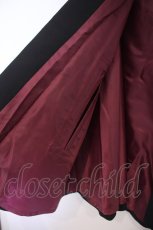 画像4: ATELIER BOZ / フード付きミニマント  ブラック・裏地ボルドー O-26-01-27-090-EL-JA-OW-OS (4)