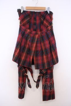 画像1: SEXY DYNAMITE LONDON / ボンテージパンツ S レッドチェック O-26-01-27-091-PU-PA-IG-OS