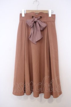 画像1: Fi.n.t  / フロント結びリボンフレアースカート F ピンク O-26-01-27-012-LO-PA-OW-OS