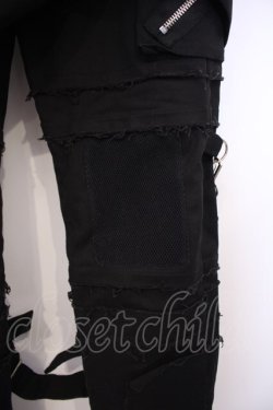 画像3: STIGMATA / ラップ付き継ぎ接ぎパンツ XS ブラック O-26-01-27-094-GO-PA-IG-OS