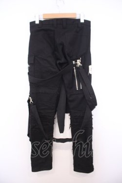 画像4: STIGMATA / ラップ付き継ぎ接ぎパンツ XS ブラック O-26-01-27-094-GO-PA-IG-OS