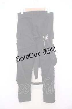 画像4: STIGMATA / ラップ付き継ぎ接ぎパンツ XS ブラック O-26-01-27-094-GO-PA-IG-OS
