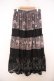 画像1: axes femme / ペイズリー×花柄ロングスカート M クロ系 O-26-01-27-013-AX-SK-OW-OS (1)