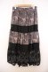 画像2: axes femme / ペイズリー×花柄ロングスカート M クロ系 O-26-01-27-013-AX-SK-OW-OS (2)