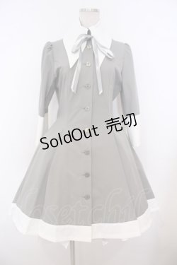 画像1: ATELIER BOZ / キャロルワンピースネオ  グレー×ホワイト O-26-01-27-024-EL-OP-IG-OS