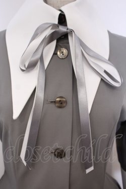 画像2: ATELIER BOZ / キャロルワンピースネオ  グレー×ホワイト O-26-01-27-024-EL-OP-IG-OS