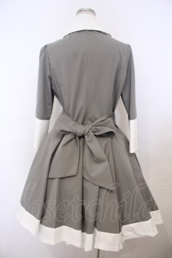 画像5: ATELIER BOZ / キャロルワンピースネオ  グレー×ホワイト O-26-01-27-024-EL-OP-IG-OS