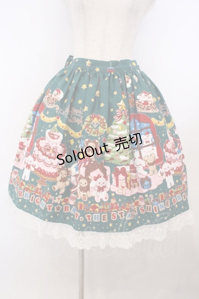 画像1: BABY,THE STARS SHINE BRIGHT / くみゃちゃんのDokiDoki Christmas Party柄スカート  グリーン O-26-01-27-025-BA-SK-IG-OS (1)