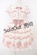To Alice / StrawberryRabbitプリントワンピース  オフシロ O-26-01-27-028-LO-OP-IG-OS