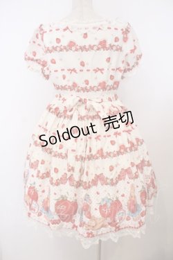 画像4: To Alice / StrawberryRabbitプリントワンピース  オフシロ O-26-01-27-028-LO-OP-IG-OS