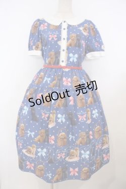 画像1: Emily Temple cute / Toy Poodleワンピース  ネイビー O-26-01-27-030-ET-OP-IG-OS