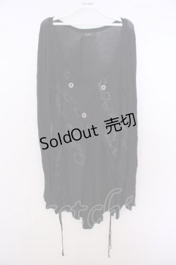 画像1: Sixh / フィッシュテールカーディガン  ブラック O-26-01-28-042-HN-TO-IG-OS