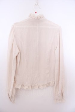 画像2: Innocent World / ハートスカラップスタンドカラーブラウス M 生成り O-26-01-28-043-IW-BL-IG-OS