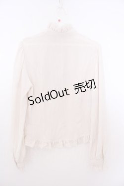 画像2: Innocent World / ハートスカラップスタンドカラーブラウス M 生成り O-26-01-28-043-IW-BL-IG-OS