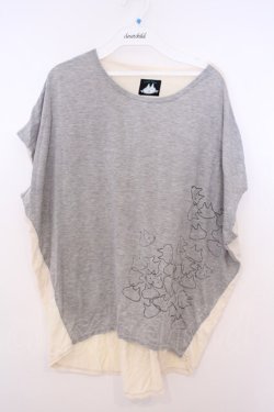 画像1: MINT NeKO / バブルネコ　Tシャツ  グレー O-26-01-28-044-HN-TS-IG-OS