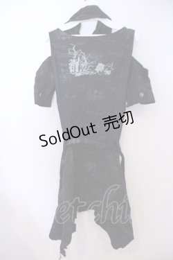 画像3: H jelly / オフショルホルターシャツワンピース  ブラック×ネイビー O-26-01-28-053-HN-OP-IG-OS