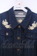 画像2: axes femme / 花刺繍デニムジャケット M インディゴ O-26-01-28-005-AX-JA-OW-ZT601 (2)