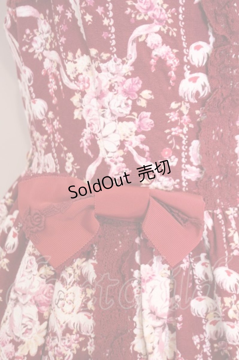 画像2: BABY,THE STARS SHINE BRIGHT / アントワネットブーケ柄ジャンパースカートI型  えんじ O-26-01-28-055-BA-OP-IG-OS (2)