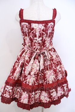 画像3: BABY,THE STARS SHINE BRIGHT / アントワネットブーケ柄ジャンパースカートI型  えんじ O-26-01-28-055-BA-OP-IG-OS