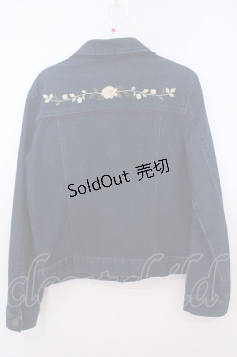 画像3: axes femme / 花刺繍デニムジャケット M インディゴ O-26-01-28-005-AX-JA-OW-ZT601 (3)