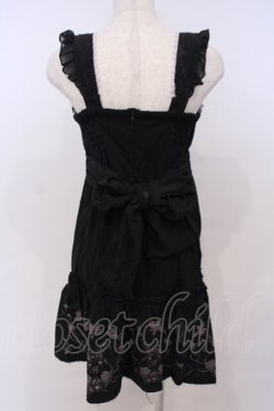 画像3: H jelly / シャドーストライププリントジャンパースカート  ブラック×パープル O-26-01-28-057-HN-OP-IG-OS