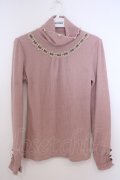 axes femme / はしごレースリブタートルニットソー M ピンク O-26-01-28-006-AX-TO-OW-OS