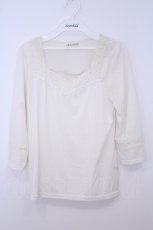 画像1: axes femme / レース使いインナープルオーバー M シロ O-26-01-28-007-AX-TO-OW-ZT599 (1)