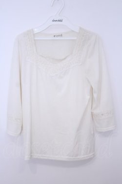 画像1: axes femme / レース使いインナープルオーバー M シロ O-26-01-28-007-AX-TO-OW-OS