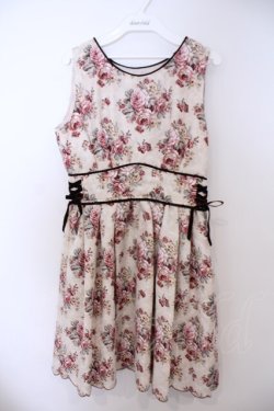 画像1: axes femme POETIQUE / ローズブーケ柄ワンピース M アイボリー O-26-01-28-070-AX-OP-IG-OS