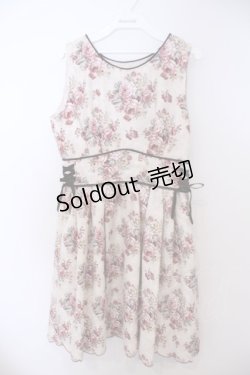画像1: axes femme POETIQUE / ローズブーケ柄ワンピース M アイボリー O-26-01-28-070-AX-OP-IG-OS