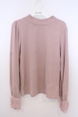 画像1: axes femme / レース×チュール袖プルオーバー F ピンク O-26-01-28-011-AX-TO-OW-ZT601 (1)