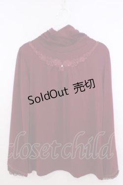 画像1: axes femme / ローズレースハイネックインナーカットソー M ワイン O-26-01-28-012-AX-TO-OW-ZT0130R