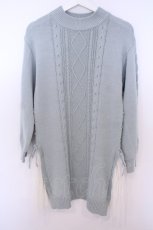 画像1: axes femme / サイドプリーツニットワンピース F ミントグリーン O-26-01-28-002-AX-OP-OW-ZT601 (1)