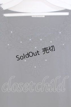 画像2: axes femme / フラワーレース使いインナープルオーバー M ネイビー O-26-01-28-015-AX-TO-OW-ZT0130R